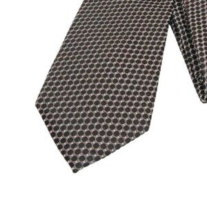 Awearness Kenneth Cole Silk Tie Men’s XL 65.5” Black Gray Geometric Classic New